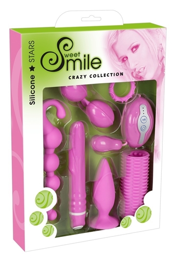 Smile Crazy Collection pink sexlegetøjs startpakke æske